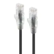 Alogic C6S-01BLK 1m Black Ultra Slim Cat6 Network Cable - Series Alpha