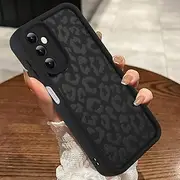 [MOWIME] Compatible with Samsung Galaxy A14 5G Case, Cheetah Print Shockproof Soft TPU Protective Case for Women Girls, Slim Anti Scratch Leopard Case for Samsung Galaxy A14 5G 6.5 Inch, Black