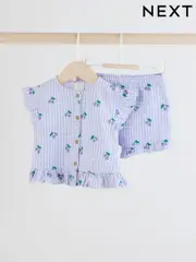 Purple Gingham/Cherry 100% Cotton Baby Shirt And Shorts Set (0mths-3yrs) (AG2880) | $42 - $46