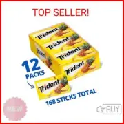 Trident Pineapple Twist Sugar Free Gum, 12 Packs of 14 Pieces (168 Total Pieces)