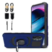 For OnePlus Nord N20 5G Phone Case, Kickstand Cover + Tempered Glass Bundle
