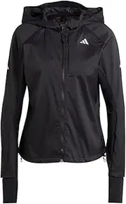 [adidas] Women's Fast Running Jacket, Black, Medium