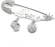 [YF STORE] Muslim Baby Brooch Pin MashAllah Ayatul Kursi Islamic Baby Gift, Stainless Steel, created zircon gemstone
