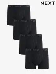 Black 4 pack A-Front Cotton Rich Boxers (102267) | $40
