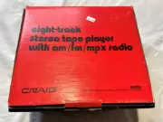 CRAIG S602A 8 track car stereo tape player 1976 am fm mpx radio Nib NEVER PLAYED