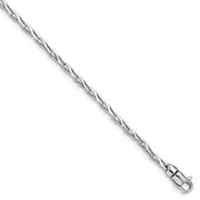 Solid 14K Yellow Gold 7.25 inch 2.75mm Hand Polished Fancy Link with Lobster Clasp Bracelet