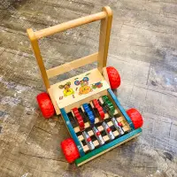 在飛比找蝦皮購物優惠-🤖️伍拾錢 助步玩具車 兒童學步車 寶寶學步車 木頭製 可摺