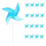 25pcs Windmills for the Yard Garden 17 Inch x 11 Inch 4 Leaves Light Blue