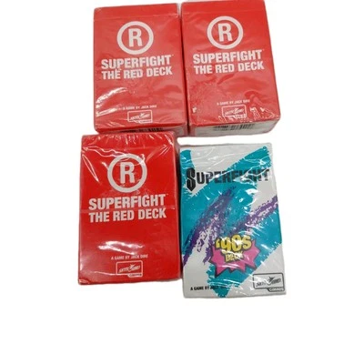Superfight: The Red Deck Expansion Set Card Game Skybound Games Set Of 4 READ