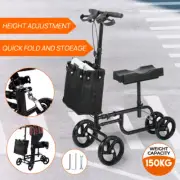 Foldable Knee Walker Scooters Alternative Crutches Wheelchair w/ Basket AU