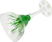 KICHOUSE Bar Wine Cup Travel Wine Glasses Daisy Pattern Glass Delicate Versatile for Cocktails Water Tea Juice Stylish