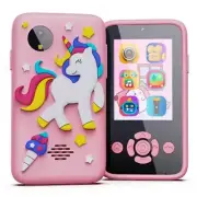Kids Smart Phone Toy Selfie Camera Video Music Button Operation Pink Unicorn