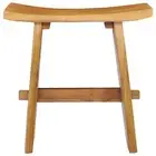 Solid Teak Wood Stool Bathroom Seat Kids Low Height Wooden Seating vidaXL