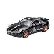 Catzon 1:32 911 Alloy Car Model with Pull-Back Functionality and Sound Light Effects-Black