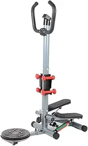 with Leg Stepper armrests, Adjustable Stair Stepper, Exercise Equipment with LCD Monitor and Resistance Bands for Women