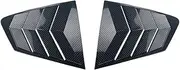 Window Louver Side Vent Trim Compatible For Mazda 3 Sedan M3 2020-2023 Car Rear Window Shutter Cover Trim Gloss Black Accessories(Carbon surface)