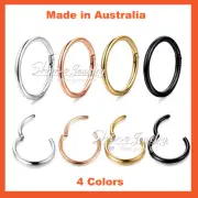 Titanium Ear Lip Nose Piercing Septum Seamless Segment Clicker Ring Hoop Sleeper