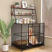Dog Crates Furniture,Dog Crate Furniture With Storage，Medium Dog Kennel Indoor, Wooden Dog Crate With Pull-Out Tray, Dog House, Modern Side End Table For Small/Medium Dog