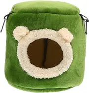 ORFOFE Small Hamster Hideout Tree Stump Shape Comfortable Hamster Bed for Chinchillas Soft Hanging Hammock Small Animal Hut