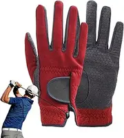 Men's Winter Golf Gloves Pair, Non-Slip Grip Mitt, Correction Gloves, Comfortable and Long Lasting Grip Trainer Gauntlet for Indoor and Outdoor Use, 2.95 Inches