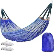 Hammocks for Outside,Mesh Hammock Swing for Camping - Lightweight Outdoor Furniture Tree Swing for Balcony Patio Relaxation Travel Backpacking Backyard Hiking Vacations