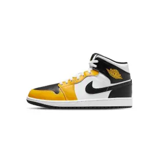 【NIKE 耐吉】Air Jordan 1 Mid Yellow Ochre 男鞋 黑黃色 喬丹 AJ1 休閒鞋 DQ8426-701