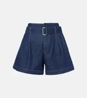 [Frame] Frame The Paper Bag belted denim shorts 25 blue