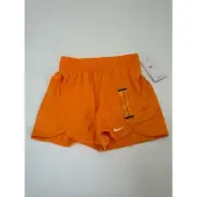 Nike Kids Activewear Orange Dri-FIT Running Shorts Split Hem Athletic Size M NWT