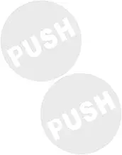 Angoily 2pcs Push Pull Round Door Stickers Clear Glass Decals Minimalist Design for Easy Identification Versatile Use Homes Offices Shops More Stylish Readable