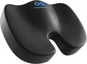 Everlasting Comfort Gel Infused Memory Foam Seat Cushion - Ventilated Design for Hip and Tailbone Pain - Office Chair and Car Seat Cushion - Coccyx Cushion - Sciatica and Back Pain Relief