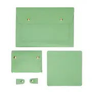 3 In 1 Waterproof Leather Laptop Liner Bag 14 Inches Avocado Green Laptop Cases & Bags