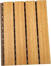 QUMIIRITY Wooden Soundproofing Panel Acoustic Absorption Board for Sound Insulation for Home Theatres and Ktv Spaces Deep Color