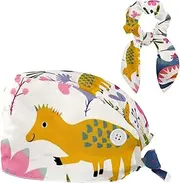 [YTYVAGT] Scrub Caps Women,Scrub Hats Suitable for Women,Animal Forest Cartoon Floral