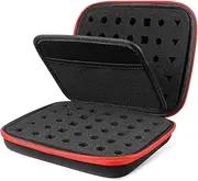 Abaodam Dice Organizer Bag Portable Dual Compartment Zipper Dice Holder Dice Storage Pouch for Board Games Gaming Accessory with Mesh Pocket for Tokens