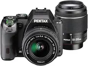 Pentax K-S2 20MP Wi-Fi Enabled Weatherized SLR with 18-50mm and 50-200mm Double Lens Kit Black