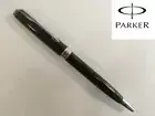 Parker Sonnet Ballpoint Pen Bright Black Silver Clip With 0.7mm Black Ink Refill