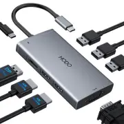 USB C Docking Station Dual Monitor Adapter for Dell HP, Laptop Docking Statio...