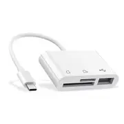 USB-C 3-in-1 Hub Adapter Converter SD Card Reader