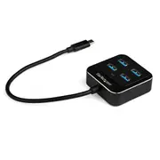 StarTech HB31C4AB interface hub USB 3.2 Gen 2 (3.1 Gen 2) Type-C 10000 Mbit/s Black