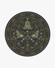245' Round | Machine Washable Runner Rug | Kid & Pet Friendly | Indoor Rug | Juniper Midnight Blue Tufted Rug | Ruggable