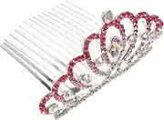[FRCOLOR] 2pcs Girls Large Size Crown Tiaras for Girls Hair Accessories Big Crystal Headband Perfect Birthday Parties
