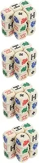 Abaodam 4sets Party Favors Poker Dices Interesting Dice Set Acrylic Poker Dices Props 15pcs*4