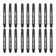 18pc Target Pro Grip Nylon Shaft Replacement Dart Accessory Intermediate Black