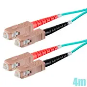 4M SC to SC UL OM3 Fiber Optic Multi Mode 50/125 Duplex Optical Patch Cable