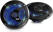 Pyle PLMR6LEB Hydra 6.5" Waterproof Marine Grade Speakers, Built-in Multi-Color LED Lights, 150 Watt, Pair