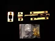 Solid Brass, Slide Bolt Latch 1" X 2" For Machinist Toolbox, Marine Application