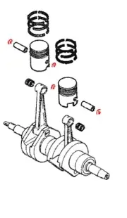 Piston Pin Cir-Clip (4 Pcs) Fits Subaru 360 K111L | K153L | K163L (for: Subaru)