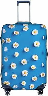 [FSCEV] White Daisy Trolley Suitcase Protective Cover Business Travel Luggage Protector Fashion 18-32 Inches, White, XL