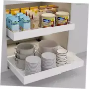 Pull-out Cabinet Organizer,Expandable Slide Out drawer Organizer for White