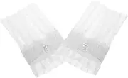 [OATIPHO] 1 Pair Lace Fake Sleeves Hand Chain Bracelet Wrist Wraps Wristlet Fringe Lace Shirt Elastic Wrist Detachable Sleeve Detachable Cuff Lace Sleeve Polyester White